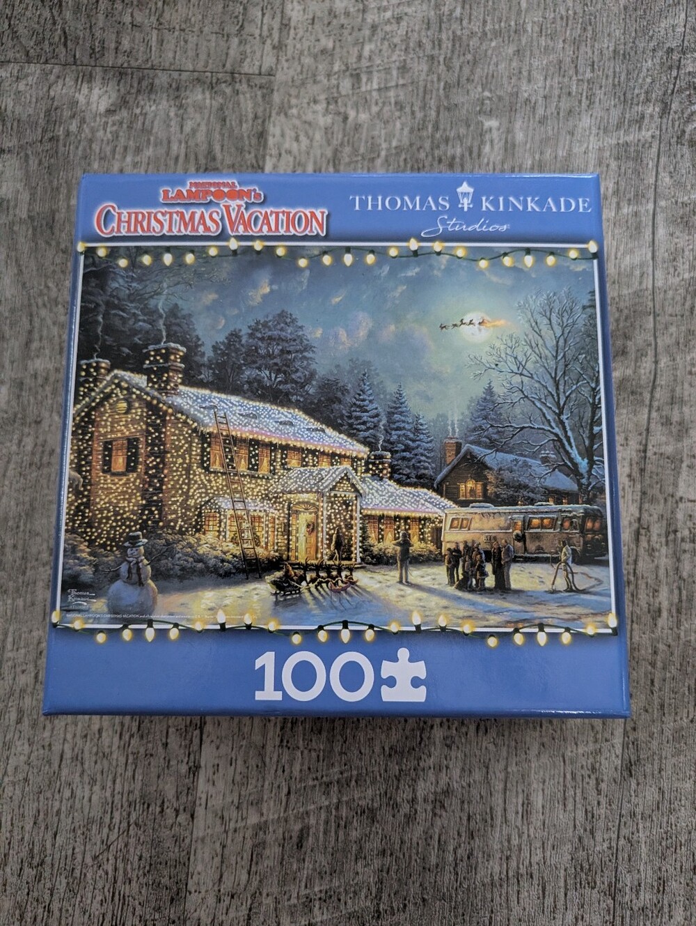 NIB Thomas Kinkade National Lampoons Christmas Vacation 100pc Puzzle